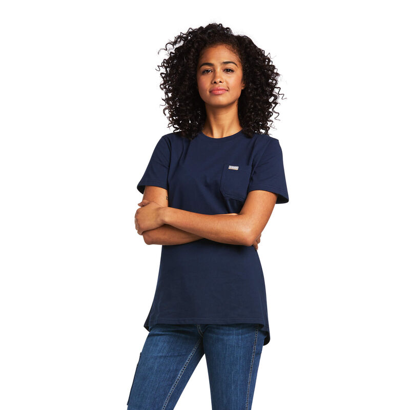 Ariat T-Shirts Damen - Rebar Cotton Strong Navy ( SNCLK-4951 )